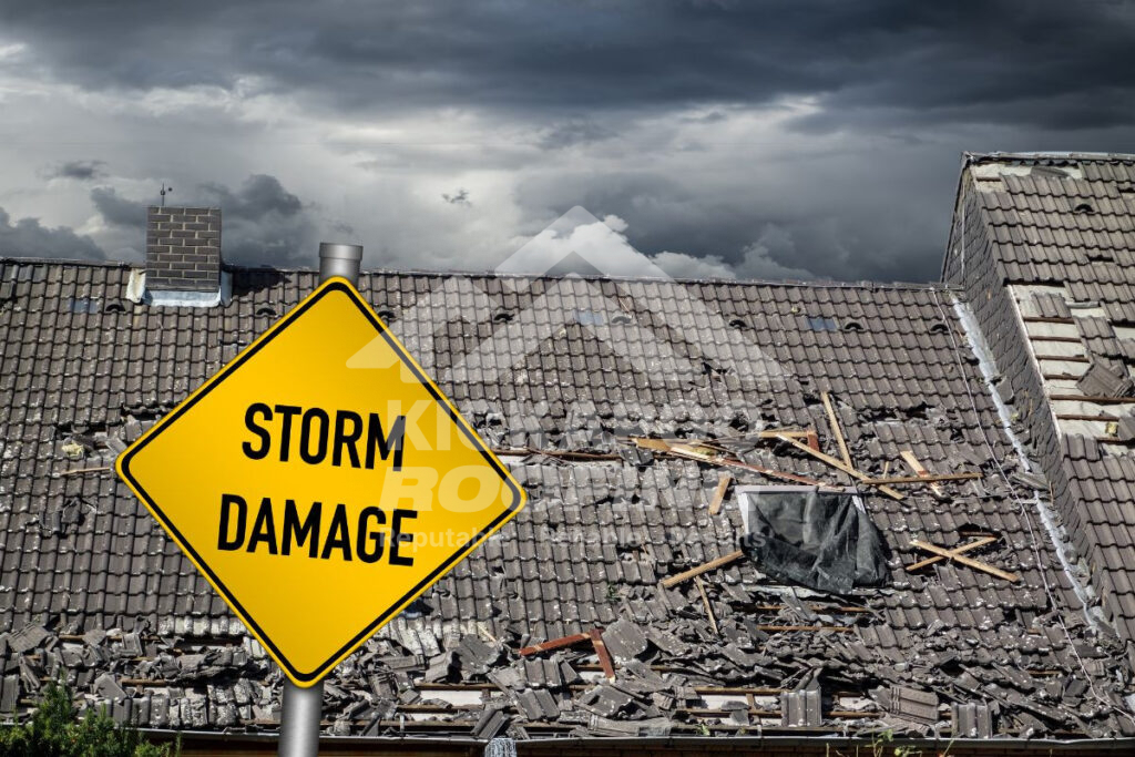 Roof storm damage