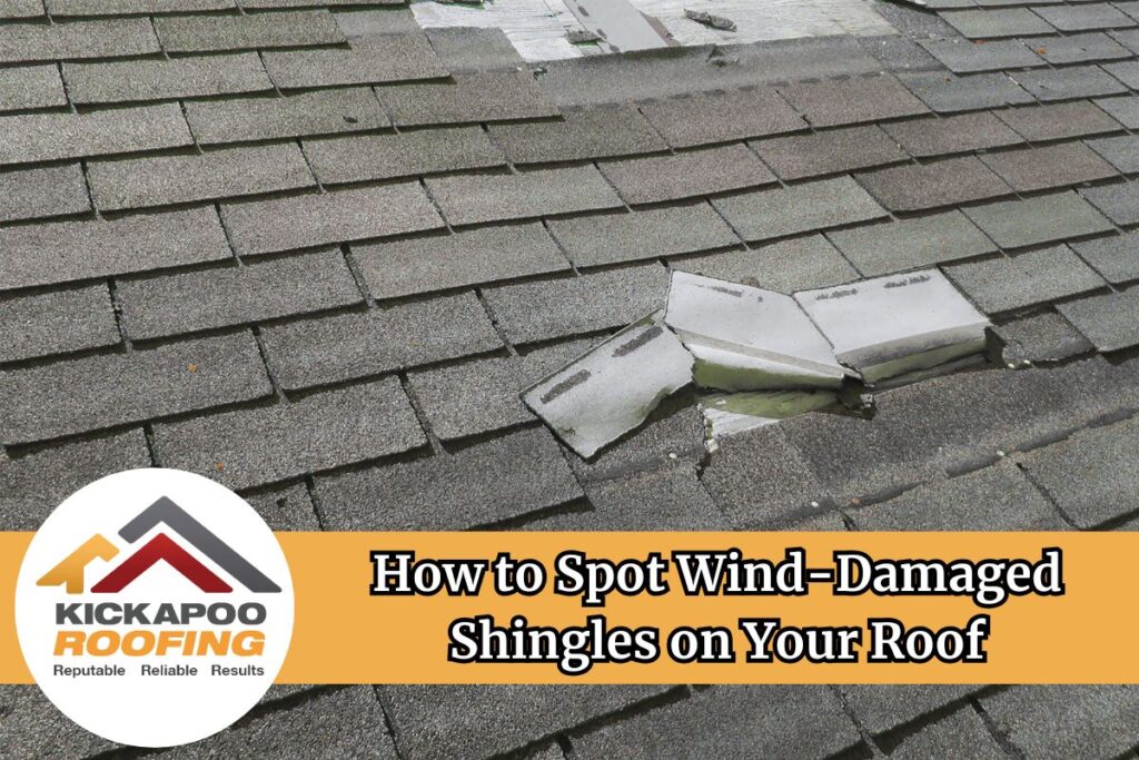 Wind damage shingles