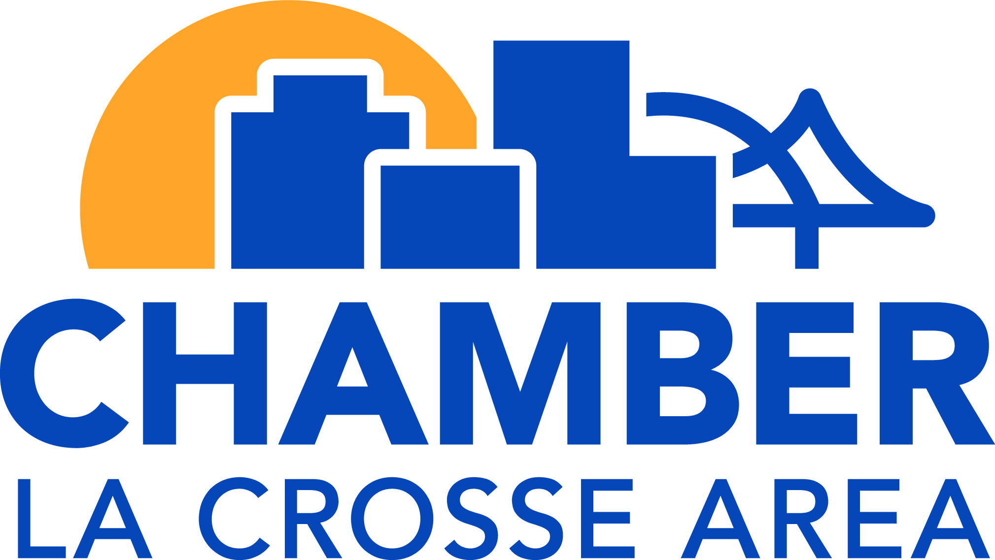 La Crosse Area Chamber of Commerce logo with city skyline design.